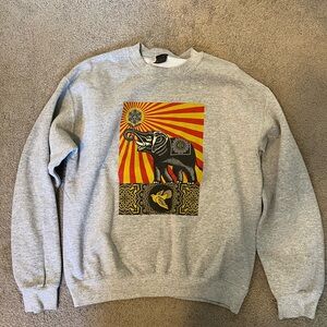 Light gray Obey crewneck
